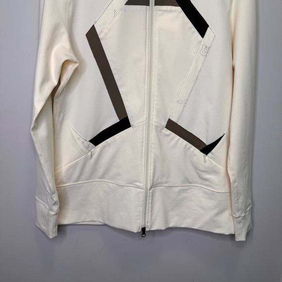 Lululemon Origami Stride Jacket Polar Cream Size 12 Activewear Workout Yoga - Picture 5 of 12